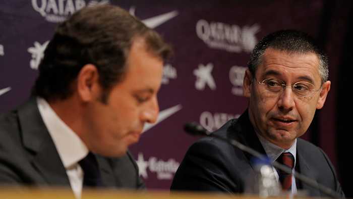 Former Barcelona presidents Sandro Rosell and Josep Bartomeu